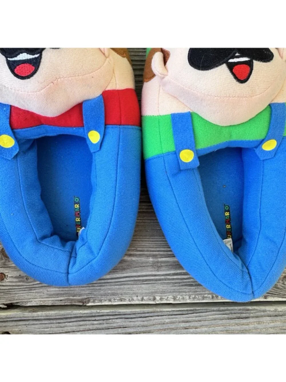 Nintendo Super Mario Bros 3D Plush Bedroom Slippers Boys Girls Kids Youth XL 4 5